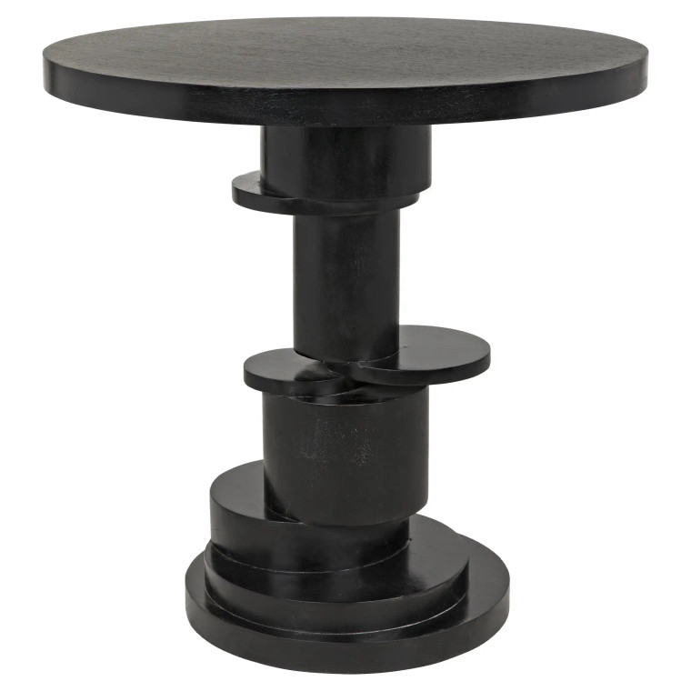 Noir Hugo Side Table in Hand Rubbed Black GTAB886HB