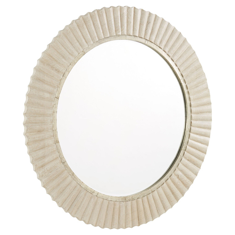 Cyan Design Estriada Round Mirror White  11612