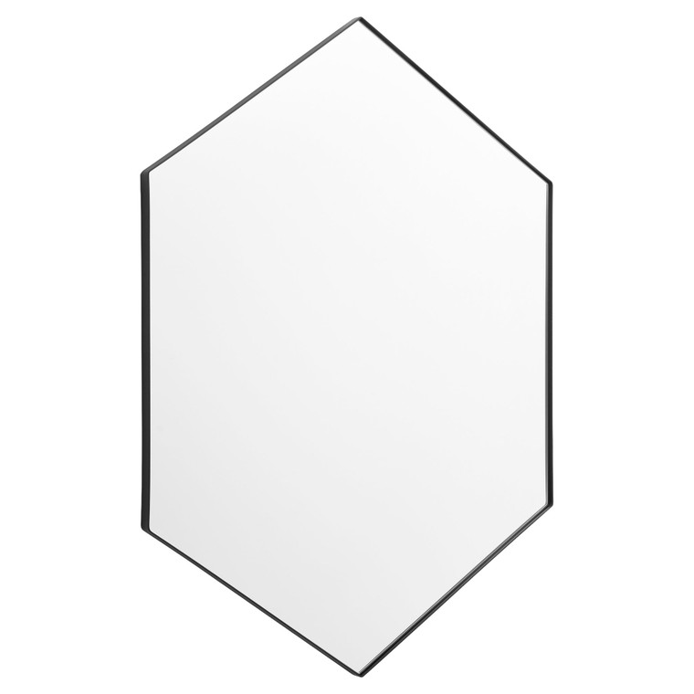 Quorum  Hexagon Brasson Mirror - Matte Black 13-2434-59