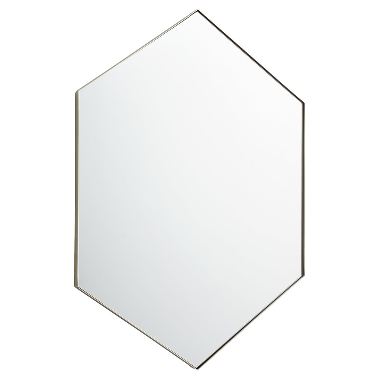 Quorum  Hexagon Brasson Mirror - Silver 13-2840-61