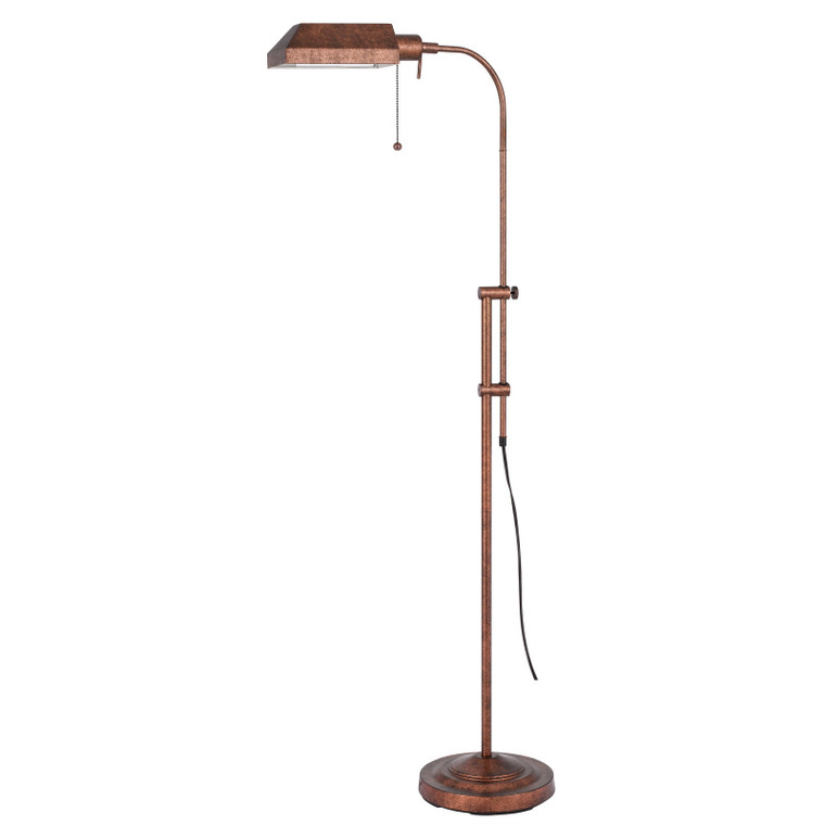 CAL Lighting 100W Pharmacy Floor Lamp With Adjustable Pole Rust BO-117FL-RU