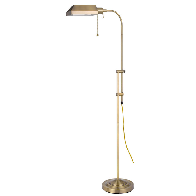 CAL Lighting 100W Pharmacy Floor Lamp With Adjustable Pole Antique BRASS BO-117FL-AB