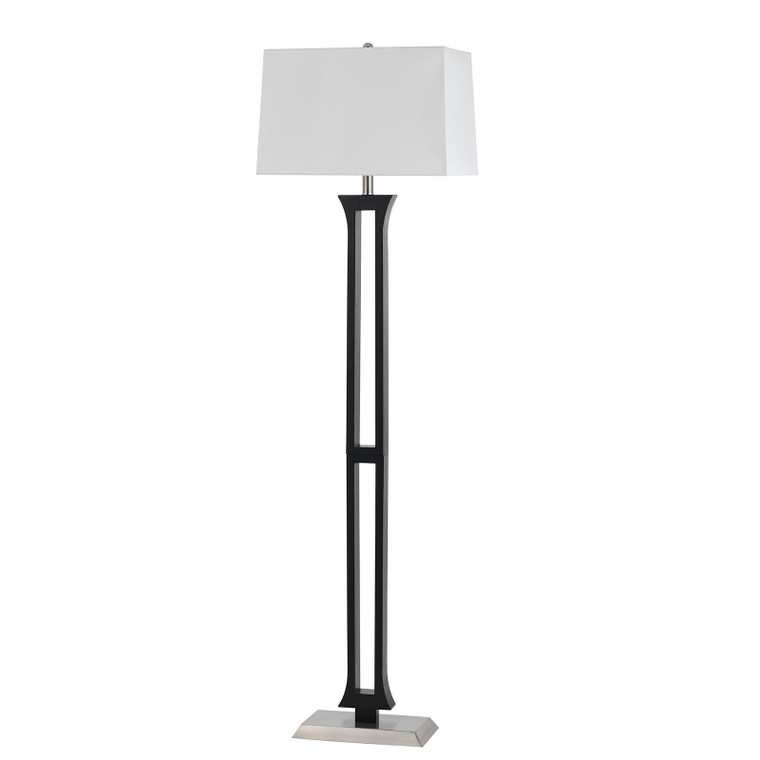 CAL Lighting 100W Metal Floor Lamp Brushed Steel LA-8022FL-1-BS