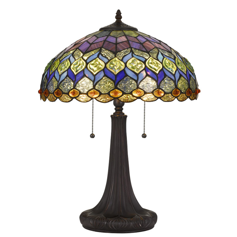 CAL Lighting Tiffany Table Lamp Dark Bronze BO-2901TB