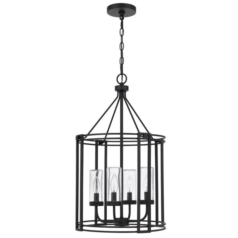 CAL Lighting Luton cage metal chandelier with glass shades Iron FX-3777-4