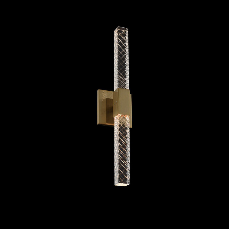 Allegri Crystal Apollo 2 Light ADA Wall Sconce in Brushed Champagne Gold 034921-038-FR001