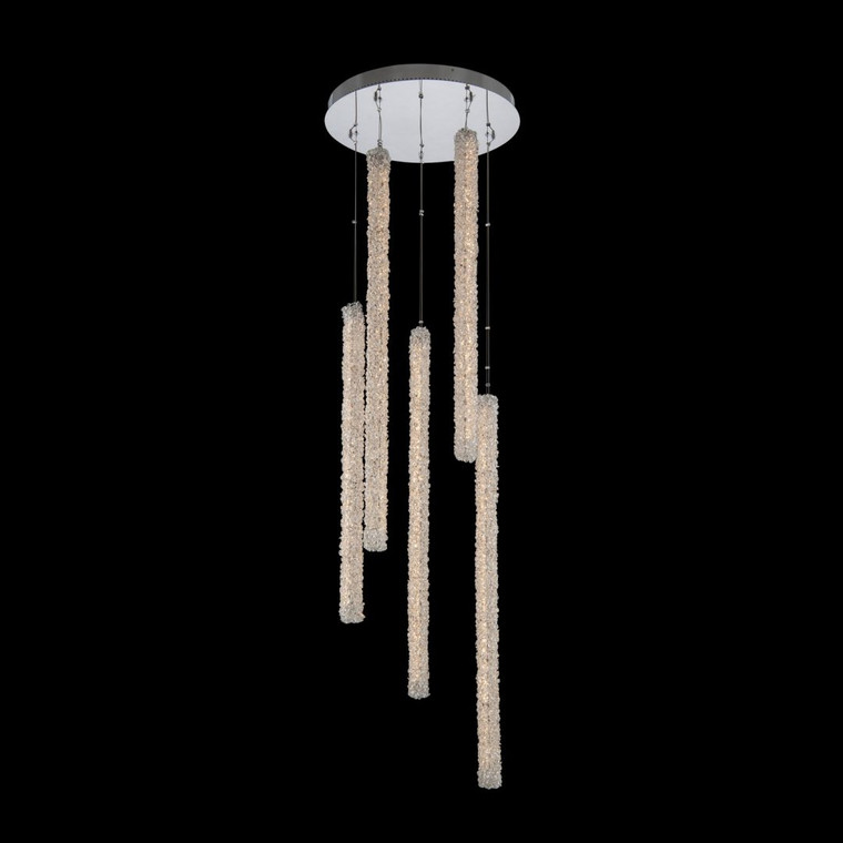 Allegri Crystal Lina 5 Column LED Foyer in Polished Chrome 035557-010-FR001