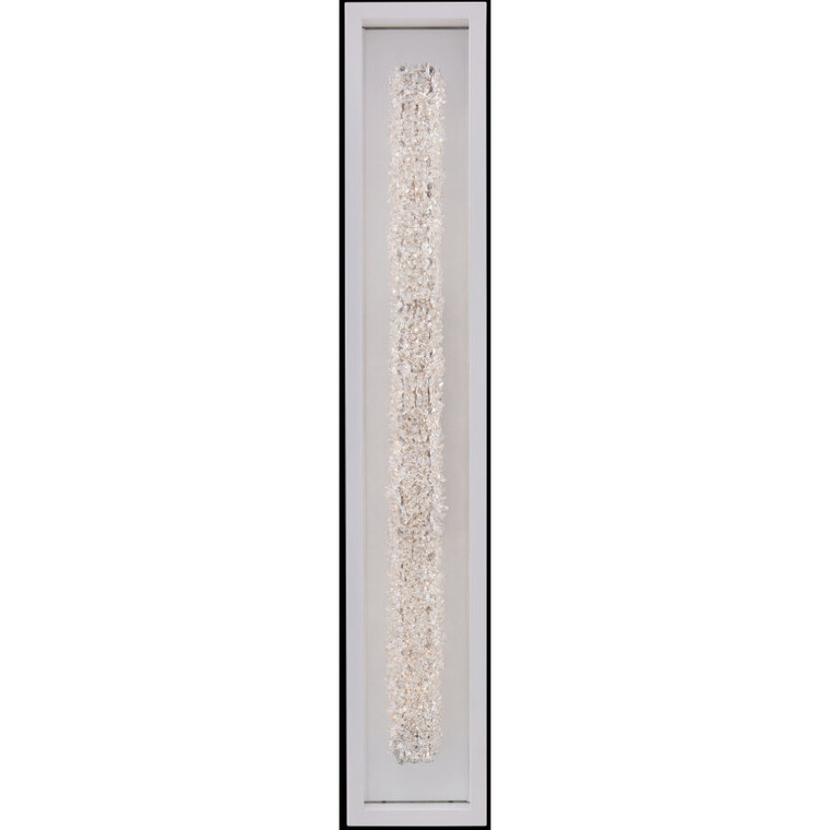 Allegri Crystal Lina 38 Inch LED Outdoor Wall Sconce in Matte White 095522-064-FR001