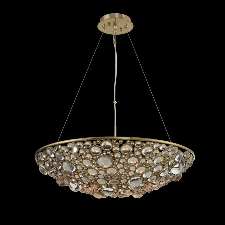 Allegri Crystal Ciottolo 24 Inch Pendant in Brushed Champagne Gold 034250-038-FR001