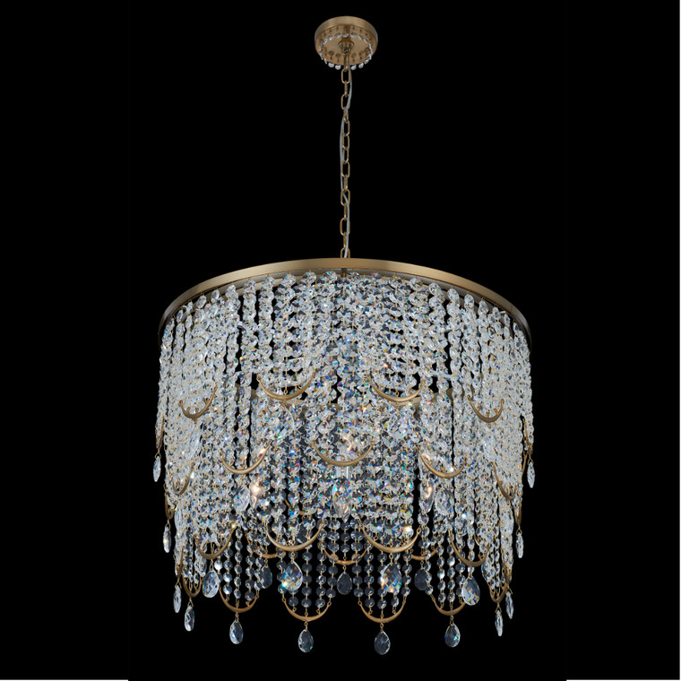 Allegri Crystal Vezzo 30 Inch Pendant in Winter Brass 039656-044-FR001