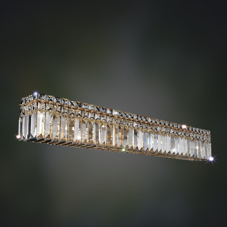 Allegri Crystal Vanita 34 Inch Bath Light in 18K Gold 026221-018-FR001