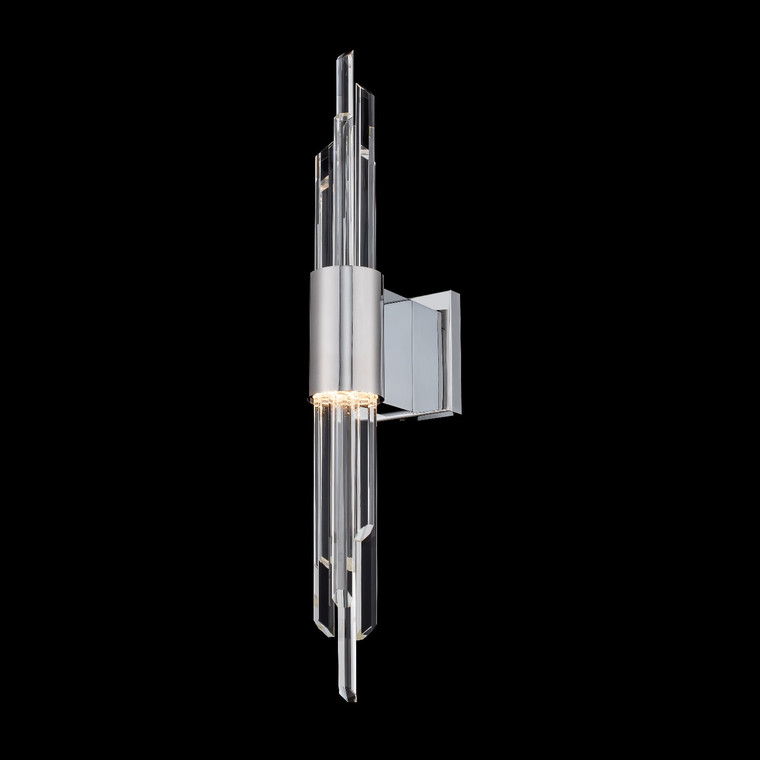 Allegri Crystal Lucca LED Wall Sconce in Polished Chrome 037922-010-FR001