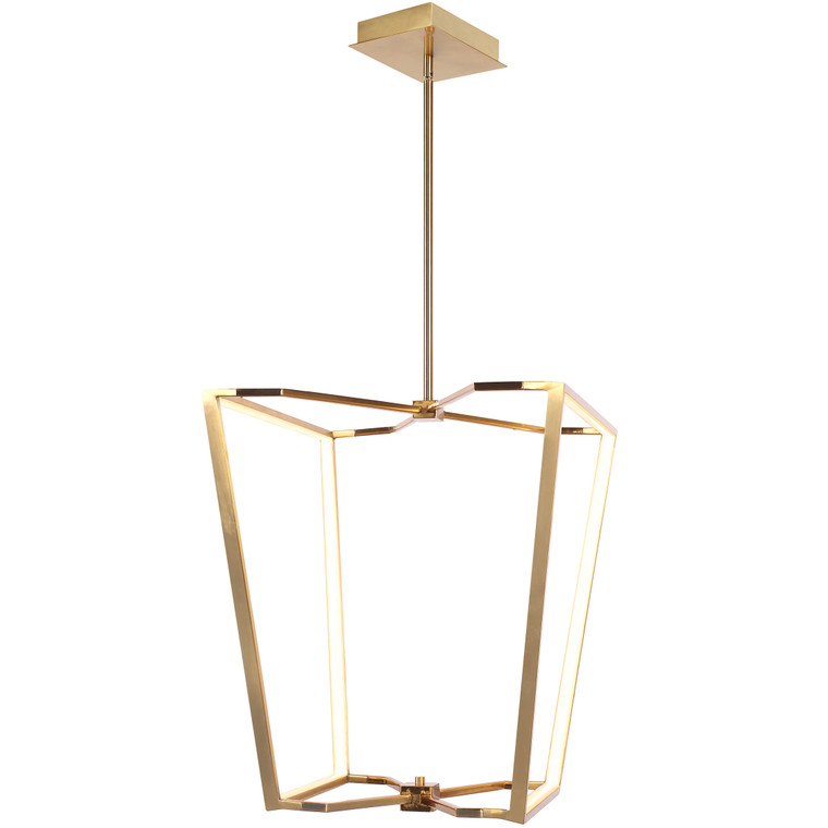 Dainolite 60W Chandelier, Aged Brass with White Silicone Diffuser CUR-2260C-AGB