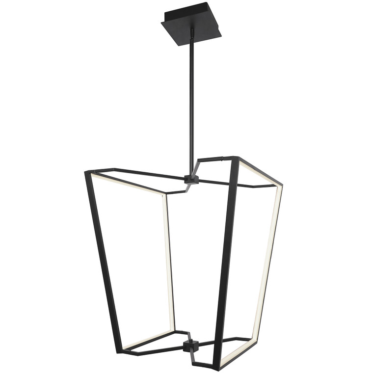 Dainolite 60W Chandelier, Matte Black with White Silicone Diffuser CUR-2260C-MB