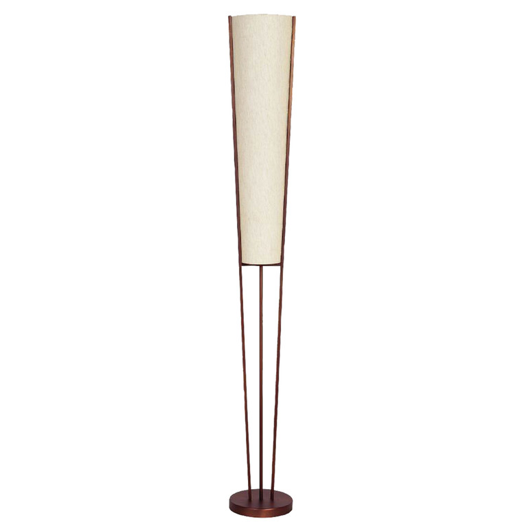Dainolite 2 Light Floor Lamp, Oil Brushed Bronze, Flax Fabric Shade 83323F-OBB