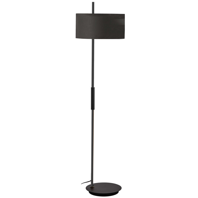 Dainolite 1 Light Incandescent Floor Lamp, Matte Black w/ BK Shade FTG-622F-MB-BK