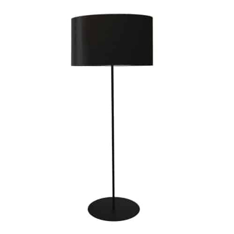 Dainolite 1 Light Drum Floor Lamp w/ Black Shade MM221F-BK-797