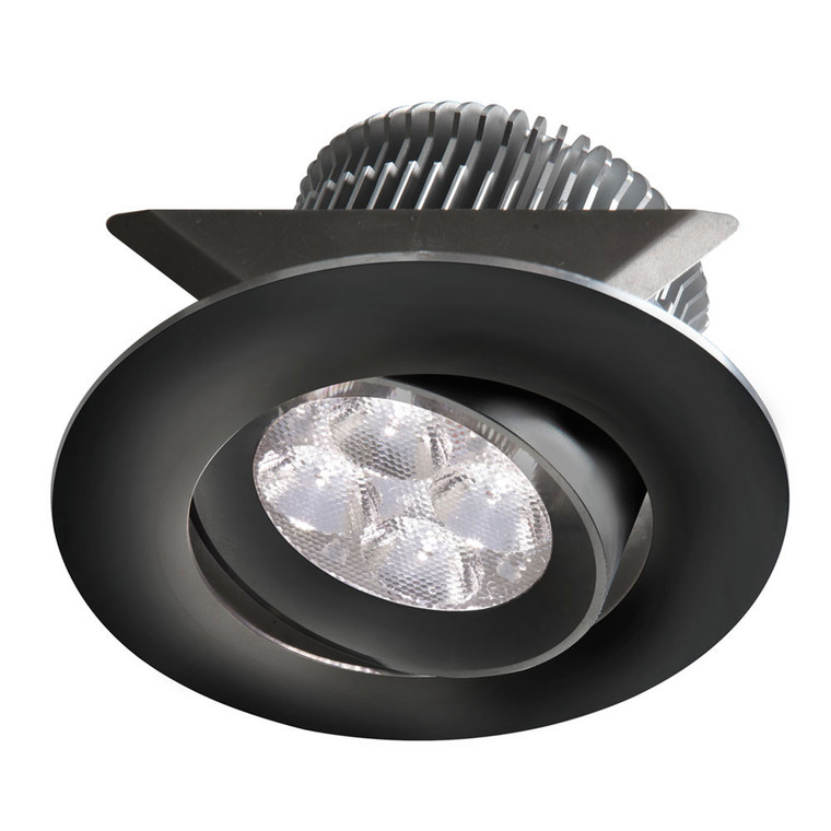 Dainolite Black 2x4W 3000K, CRI80+, 25° beam, 24VDC input with Male Connector, 18" Lead wire, D84xH50 mm, Dimmable.±25° Adjustable tilt angle. SMP-LED-8-BK