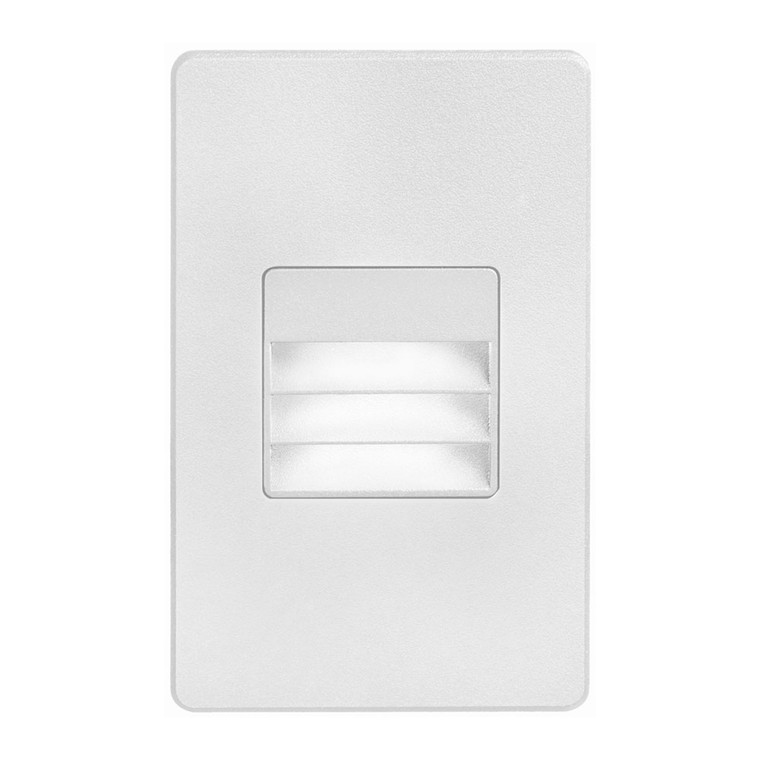 Dainolite 120VAC input, L125mmxW78mmxH37mm, 2700K, 3.3W IP65, White Wall LED Light with Louver DLEDW-234-WH