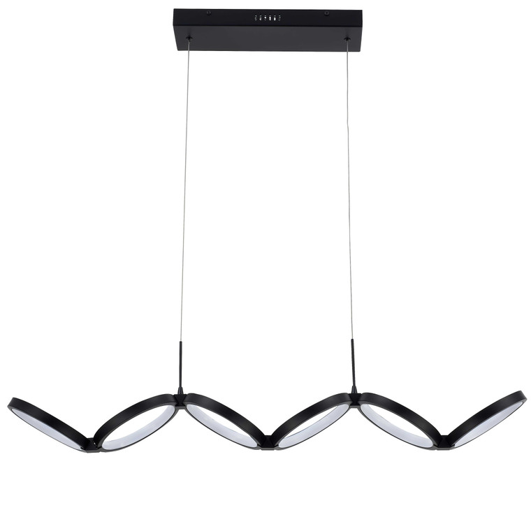 Dainolite 50W Horizontal Pendant, Matte Black w/ White Silicone Diffuser PHO-4050LEDHP-MB