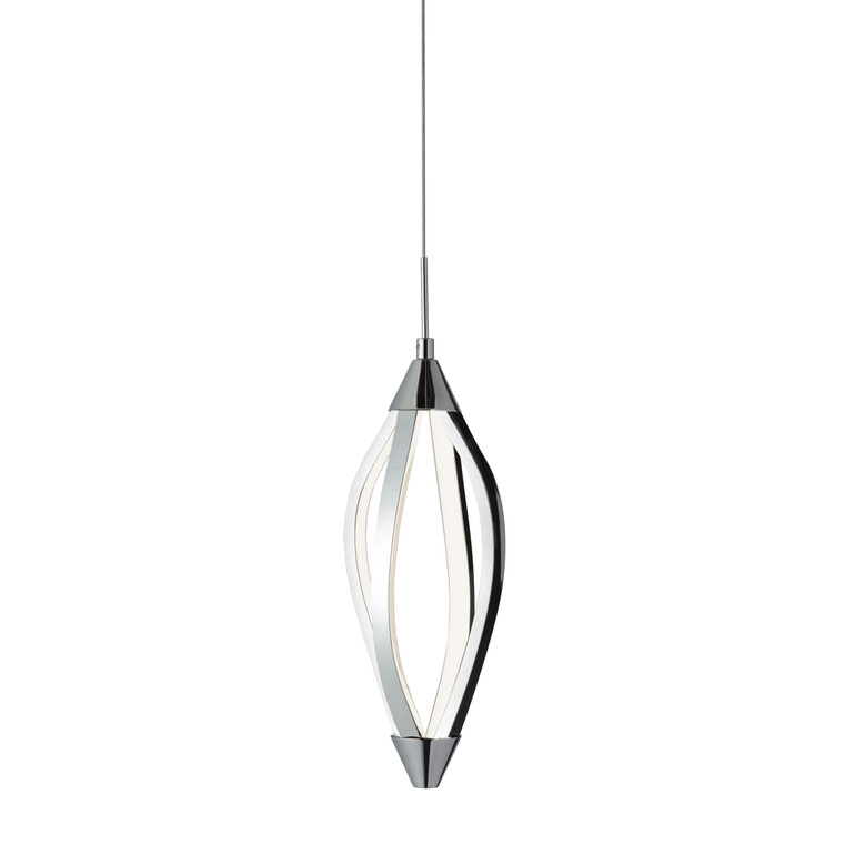 Dainolite 15 Watts LED Pendant with Swooped Arms, Polished Chrome Finish SEL-6P-PC