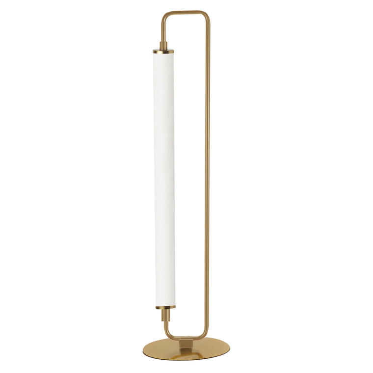 Dainolite 1 Light LED Freya Table Lamp Aged Brass w/ White Acrylic FYA-2620LEDT-AGB