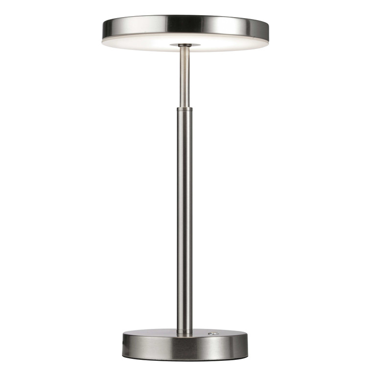 Dainolite 10W Table Lamp, Satin Nickel w/ White Acrylic Diffuser  FCE-1510LEDT-SN