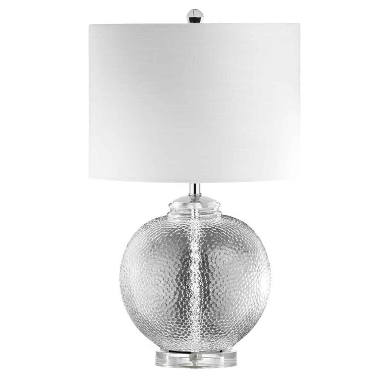 Dainolite 1 Light Incandescent Glass Table Lamp with White Shade TYR-235T-CLR