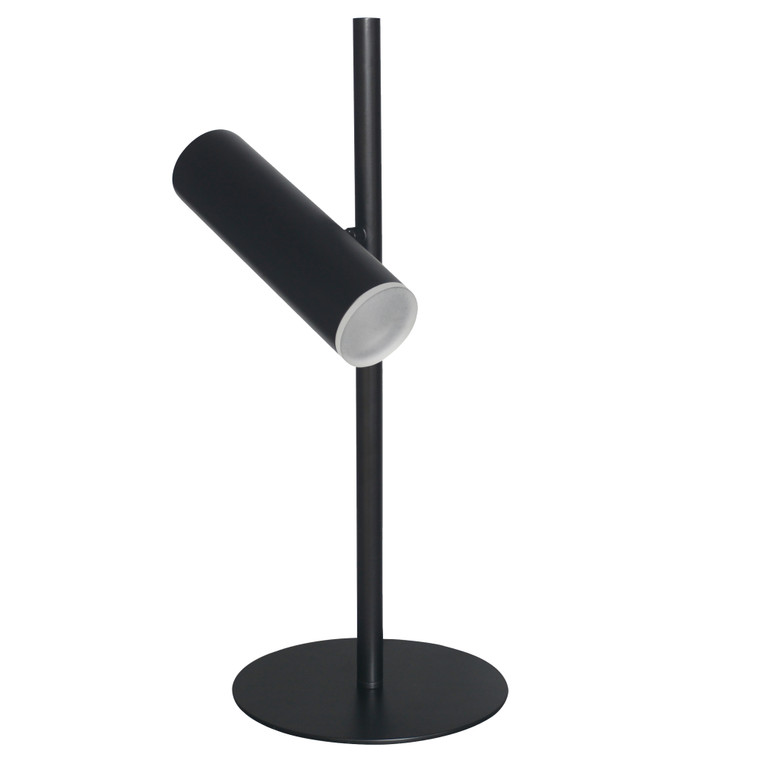 Dainolite 6W Table Lamp, Matte Black with Frosted Acrylic Diffuser CST-196LEDT-MB