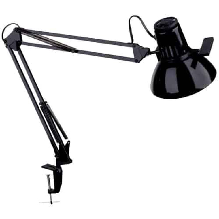 Dainolite Desktop Task Lamp, Gloss Black, 36" Reach MAGNUS-I-BK