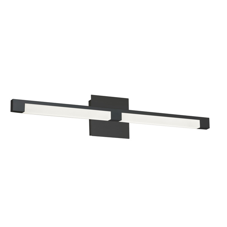 Dainolite 22W Vanity, Matte Black with Frosted Acrylic Diffuser SOH-28W-MB