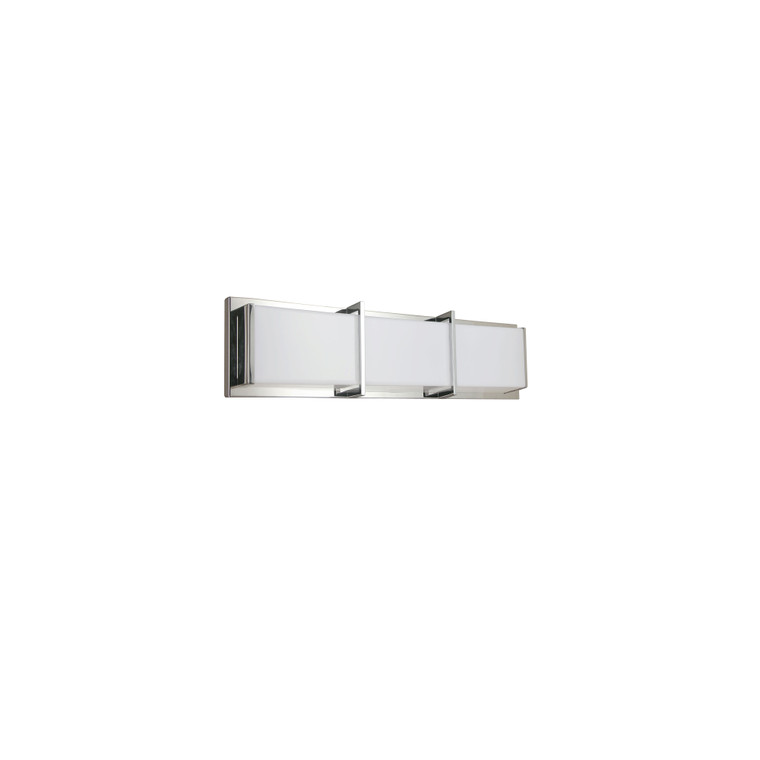 Dainolite 15W Polished Chrome Vanity Light w/ White Acrylic Diffuser  VLD-411-PC