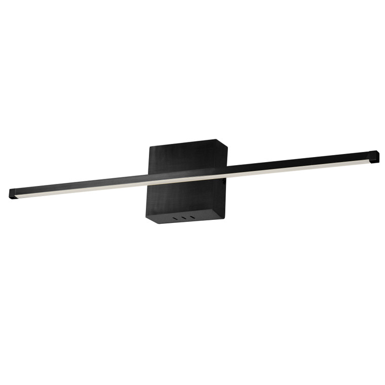 Dainolite 30W LED Wall Sconce, Matte Black with White Acrylic Diffuser ARY-3630LEDW-MB