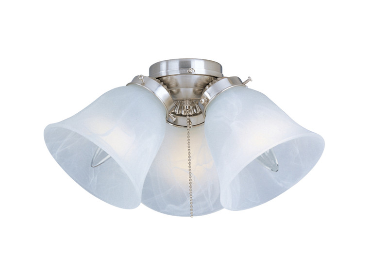 Maxim 3-Light Ceiling Fan Light Kit in Satin Nickel FKT207FTSN