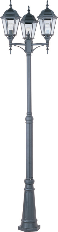 Maxim 3-Light Outdoor Pole/Post Lantern in Black 1105BK