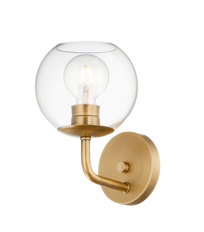 Maxim Branch 1-Light Wall Sconce in Natural Aged Brass 38411CLNAB