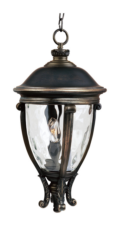 Maxim Camden VX 3-Light Outdoor Hanging Lantern in Golden Bronze 41429WGGO