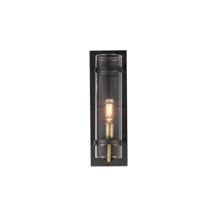 Maxim Capitol 1-Light Wall Sconce in Black / Antique Brass 2640BKAB
