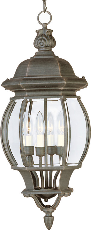 Maxim Crown Hill 4-Light Outdoor Hanging Lantern in Rust Patina 1039RP