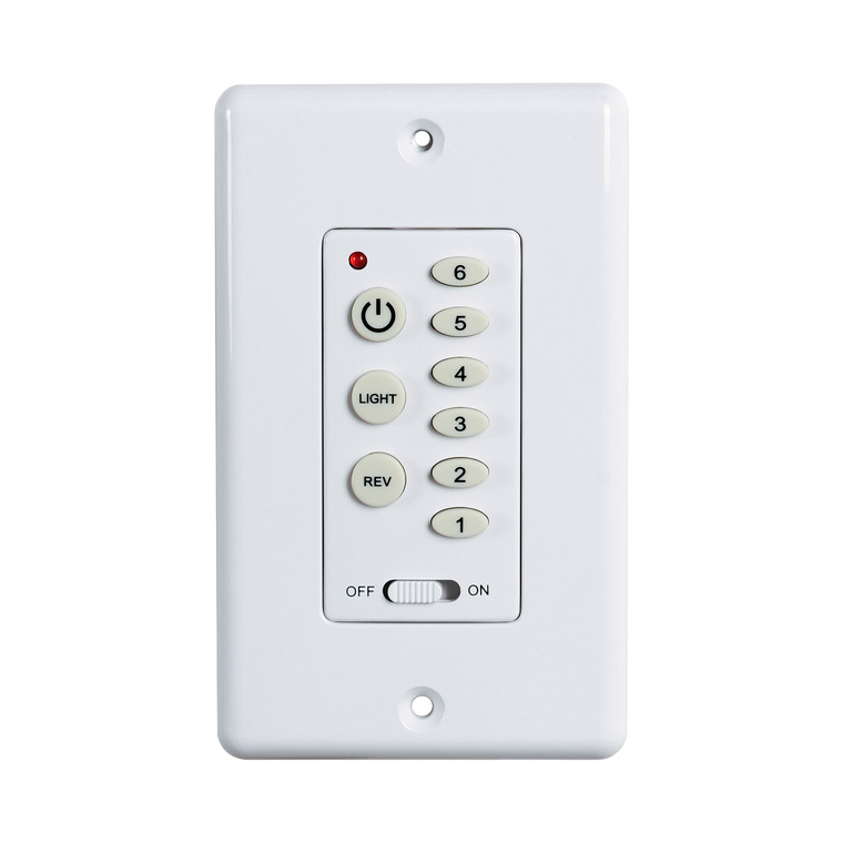 Maxim DC Wall Control Light and Fan Control (Reverse) in White FCT88816WT