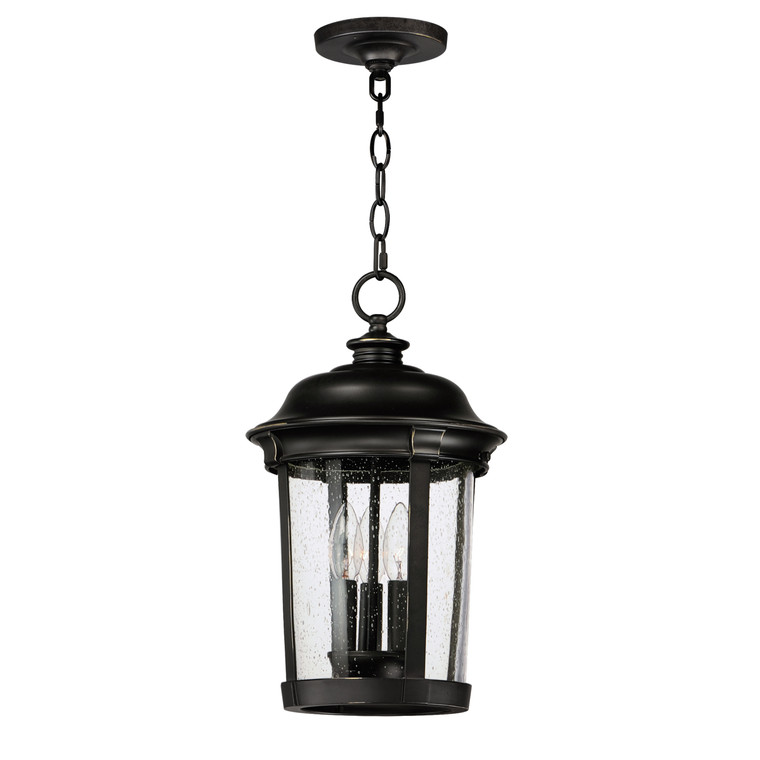 Maxim Dover Cast 3-Light Outdoor Hanging Lantern in Bronze 3028CDBZ