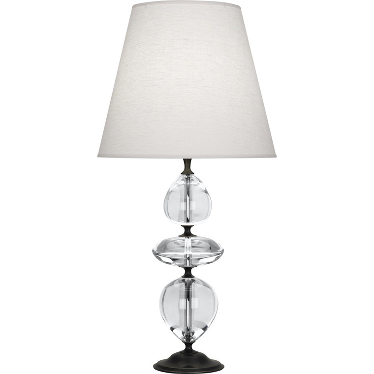 Robert Abbey Williamsburg Orlando Table Lamp in Deep Patina Bronze Finish w/ Clear Crystal Accent Z260