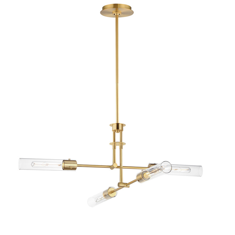 Maxim Equilibrium 4-Light LED Flush Mount Convertible in Natural Aged Brass 26374CLNAB