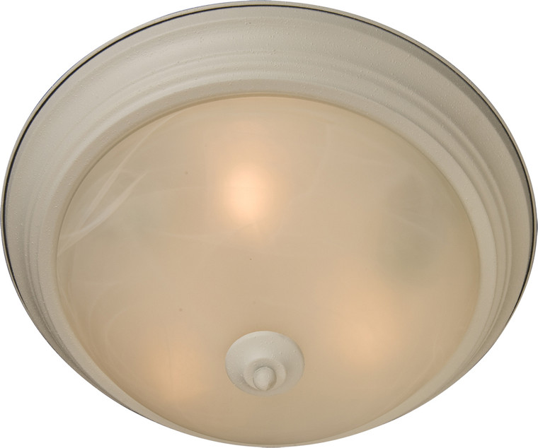 Maxim Essentials 2-Light Flush Mount in Textured White 5841MRTW