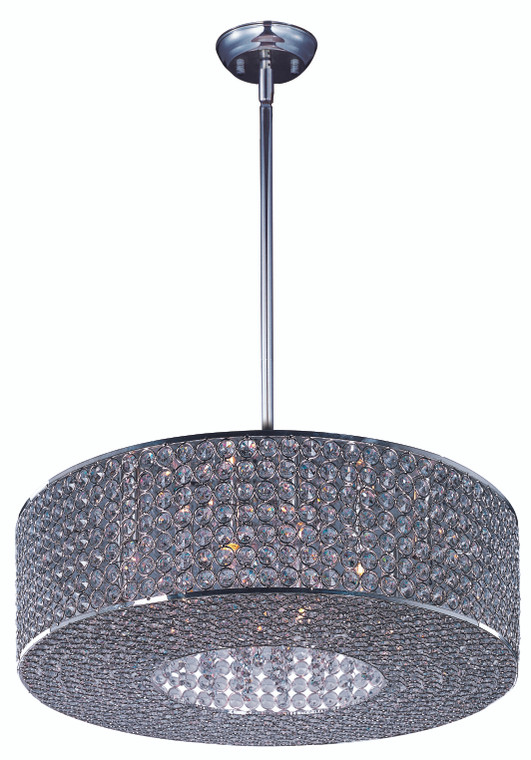Maxim Glimmer 10-Light Pendant in Plated Silver 39896BCPS