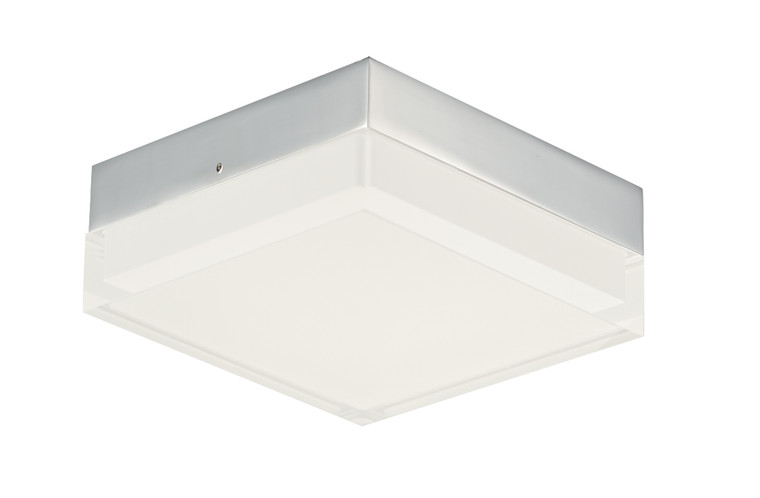 Maxim Illuminaire II 4.5"SQ LED Flush Mount 3000K in Polished Chrome 57686CLFTPC