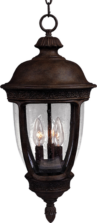 Maxim Knob Hill Cast 3-Light Outdoor Hanging Lantern in Sienna 3468CDSE