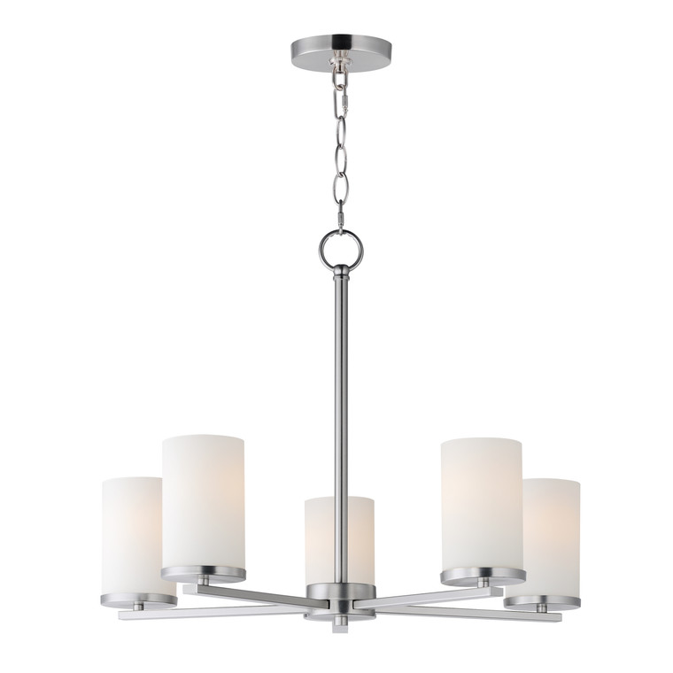 Maxim Lateral 5-Light Chandelier in Satin Nickel 10286SWSN