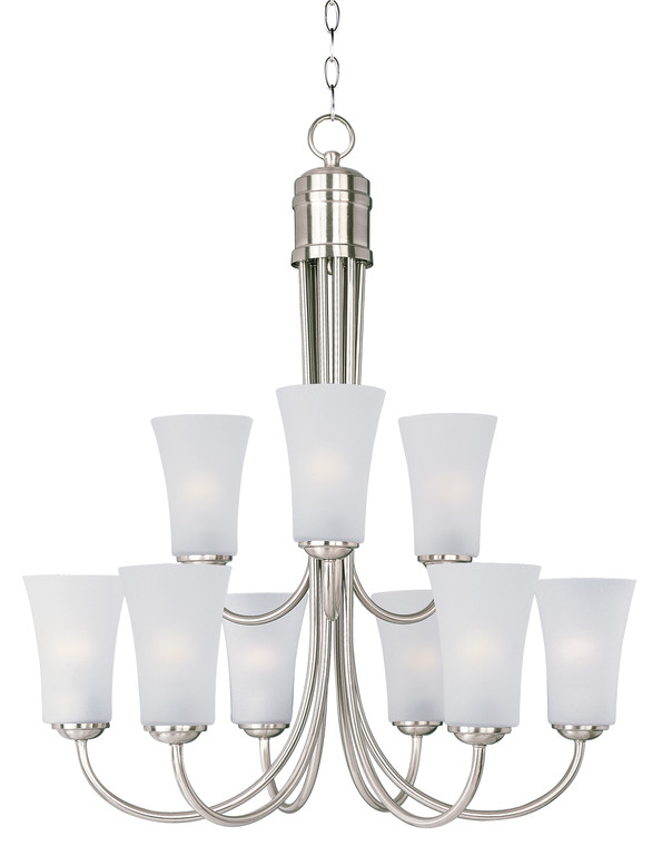 Maxim Logan 9-Light Chandelier in Satin Nickel 10046FTSN