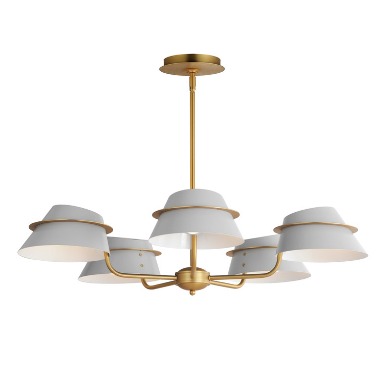 Maxim Lucas 5-Light Chandelier in Natural Aged Brass 25225LFGNAB